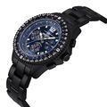 FIREFOX FIGHTER FFS05 SCHWARZ / blau Herrenuhr Chronograph 10 ATM wasserdicht