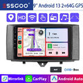 2+64G Autoradio Für Smart Fortwo 451 2011-2015 Android 13.0 DAB+ GPS Nav BT WIFI