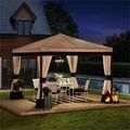 Gartenpavillion 3x3m Pop-Up Gartenzelt Faltpavillon Sonnenschutz Pergola