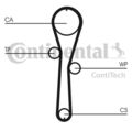 WASSERPUMPE + ZAHNRIEMENSATZ CONTINENTAL CTAM CT1045WP1 FÜR RENAULT CLIO 3