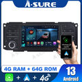 8 Core 4+64G Android 13 Autoradio GPS CarPlay Für Dodge Ram Jeep Grand Chrysler