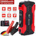 28000mAh 800A Auto KFZ Starthilfe Jump Starter 12V Ladegerät Booster PowerBank