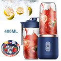 Smoothie Mixer USB Tragbarer Elektrisch Maker 400+400ML Mini Standmixer Blender