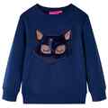 Kinder Sweatshirt mit Fuchs aus Pelz Langarm Pullover Jungen Pulli E9G3