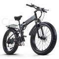 Elektrofahrrad 26 Zoll E-Mountainbike 1000W Fatbike 48V Shimano ebike 25km/h MTB