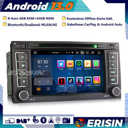 64GB DAB+Android 13 Autoradio GPS Navi für VW T5 Multivan Touareg CarPlay CD RDS