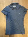 LACOSTE Polo Shirt Damen Gr 34 in grau/blau