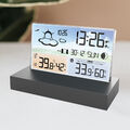 Wetterstation Funk Mit Farbdisplay Thermometer Innen-Außensensor Digitale Wecker