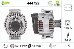 Lichtmaschine Generator Lima VALEO RE-GEN AT 444722 +71.40€ Pfand für MERCEDES