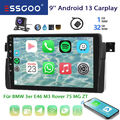 9" Android13 Autoradio GPS Carplay RDS +Kam Für BMW 3er E46 318 320 325 M3 MG ZT