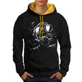 Wellcoda Deep Sea Diver mit Tauchausrüstung Unterwasser Herren Kontrast Hoodie