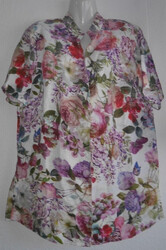 PETER HAHN Leinen Damen Bluse, Sommerbluse, Leinenbluse, Gr. 44, TOP