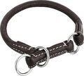 Schnüffelfreunde Zugstopp Hundehalsband aus Leder - Retrieverhalsband - Braun