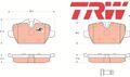TRW GDB1612 Bremsbelagsatz für Scheibenbremse Bremsbelagsatz Bremsbeläge 