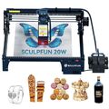 Sculpfun S30 Pro Max Lasergravurmaschine 20W, Lasergraviermaschine mit Luftpumpe