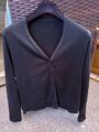 Schwarze Strickjacke mit Knopfleiste, 50% Cotton, Gr. M, elastisch, Top Zustand!