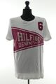 Tommy Hilfiger Herren T-Shirt XL weiß Motiv Rundhals Jersey 100% Baumwolle