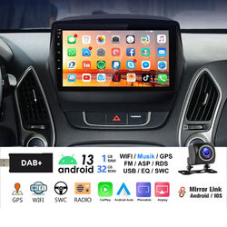 DAB+ Apple Carplay Android 13 Autoradio GPS NAVI Für Hyundai ix35 2009-15 1+32GB