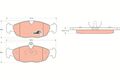 TRW Bremsbelagsatz Scheibenbremse COTEC GDB1040 für OPEL DAEWOO CHEVROLET CORSA