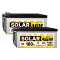 2x HR AGM Solar-Batterie 12V 360Ah 24V 180Ah Wohnmobil Versorgungsbatterie Boot