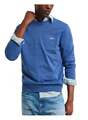 Gant Classic Cotton Crew Neck Knit Vintage Blue