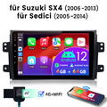 4+64GB Autoradio Android 12 Für SUZUKI SX4 Fiat Sedici GPS Carplay DSP DAB+ WIFI