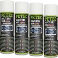 4x 500ml PETEC MUTLI UNTERBODENSCHUTZ SPRAY WAX UBS TRANSPARENT KORROSIONSSCHUTZ