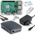 Raspberry Pi 3B 1GB Starter-Kit | Netzteil | Gehäuse | 64GB Edition |Kühlköper
