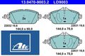 Ate 13.0470-9003.2 Bremsbelagsatz für Scheibenbremse Bremsbelagsatz 
