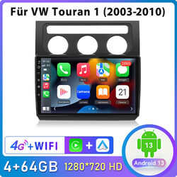 4+64G Für VW Touran 1T1 1T2 1T3 2003-2010 Android13 Autoradio GPS Carplay SWC BT