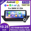 10,25" IPS Android 14 Autoradio GPS Navi BT für BMW X1 E84 iDrive CarPlay 4G SWC