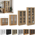 Hochschrank Vitrinenschrank Highboard Bücherschrank Standvitrine Vitrine Schrank