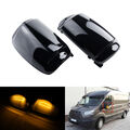 2x Schwarze Linse flügel spiegel blinker für Ford Transit MK8 V363 BJ. 2013+