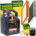 MANN INSPEKTIONSPAKET+5L MOTUL EFE 5W-30 ÖL passend für OPEL ASTRA G ZAFIRA A