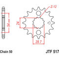 Zahnrad Ritzel 17Z Teilung 530 front sprocket 17tooth pitch für: Kawasaki ZX-12R