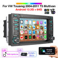 2+64G Android 13 DAB+ CarPlay Autoradio GPS Nav + Cam Für VW T5 Multivan Touareg