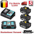 18V Für Makita Ersatzakku 5,0AH Ladegerät Set BL1850B BL1860B BL1830 LXT400 NEU