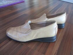 Semler Damen Slipper Gr.5 1/2 H.,Leder,Beige.