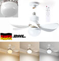 LED-Deckenventilator Ventilator zum Hängen Lüfter Deckenlampe mit Fernbedienung