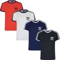 Adidas T-Shirt 3 Streifen Originals Hemd Baumwolle Fußball Freizeit Fitness S-XL