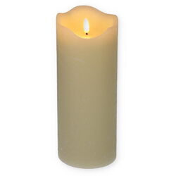 LED Echtwachskerze mit Timer Flackereffekt Echtwachs Kerze Batterie 10 x 20 cm
