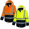 Winter Warnschutz Parka Arbeitsjacke Warnschutzjacke Warnjacke Jacke Safetytex