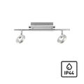 LED Deckenlampe Spot Strahlerleiste IP44 warmweiß Badleuchte aluminium farbend