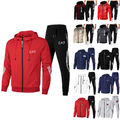 Herren Trainingsanzug Set Jacke Kapuzen Sweatshirt Jogginghose Sport Fitness