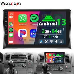 2+64GB 9" Autoradio Für VW T5 Multivan Android 13 Carplay GPS Navi WIFI BT FM