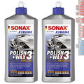 2x Sonax XTREME Polish+Wax 3 Hybrid NPT 500 ml Politur, Wachs Kratzerentferner