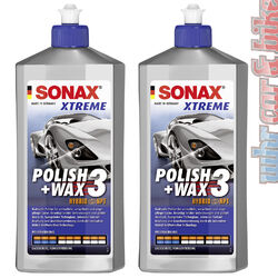 2x Sonax XTREME Polish+Wax 3 Hybrid NPT 500 ml Politur, Wachs Kratzerentferner