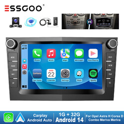 Für Opel Corsa C Astra G H Antara DAB+ Carplay 32G Autoradio Android 14 GPS Cam