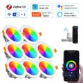 LED Einbaustrahler Bluetooth/WIFI/Zigbee RGB Einbauleuchten Decken Spots Dimmbar