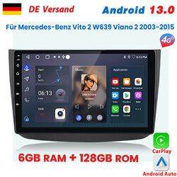 Für Mercedes-Benz Vito W639 2003-2015 Carplay Android13 Autoradio GPS NAVI 128GB